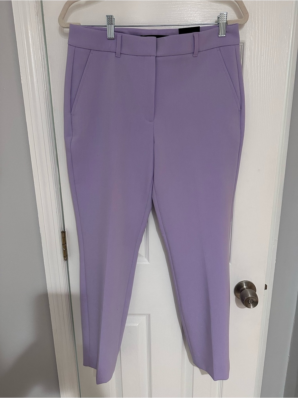 White House Black Market Lavender Straight-Leg Pants